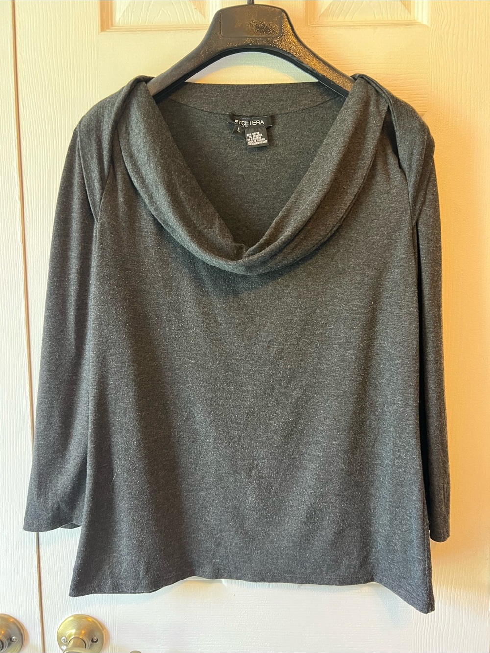 ETCETERA Charcoal Cowl Neck Women's Sweater